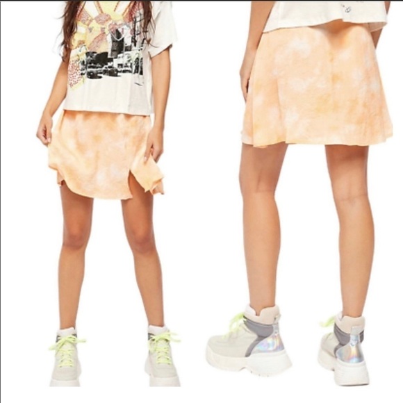 Free People Martine Peach Combo Flirt Skirt - Picture 3 of 14